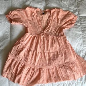 COPY - Women’s Puff Elbow Sleeve Crinkle Tiered Dress